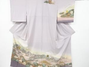 金彩寺塔風景模様訪問着